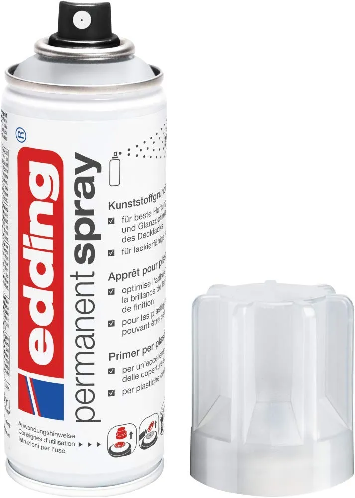 edding 5200 Spray Permanente Primer per Plastica, 200 ml - immagine 1