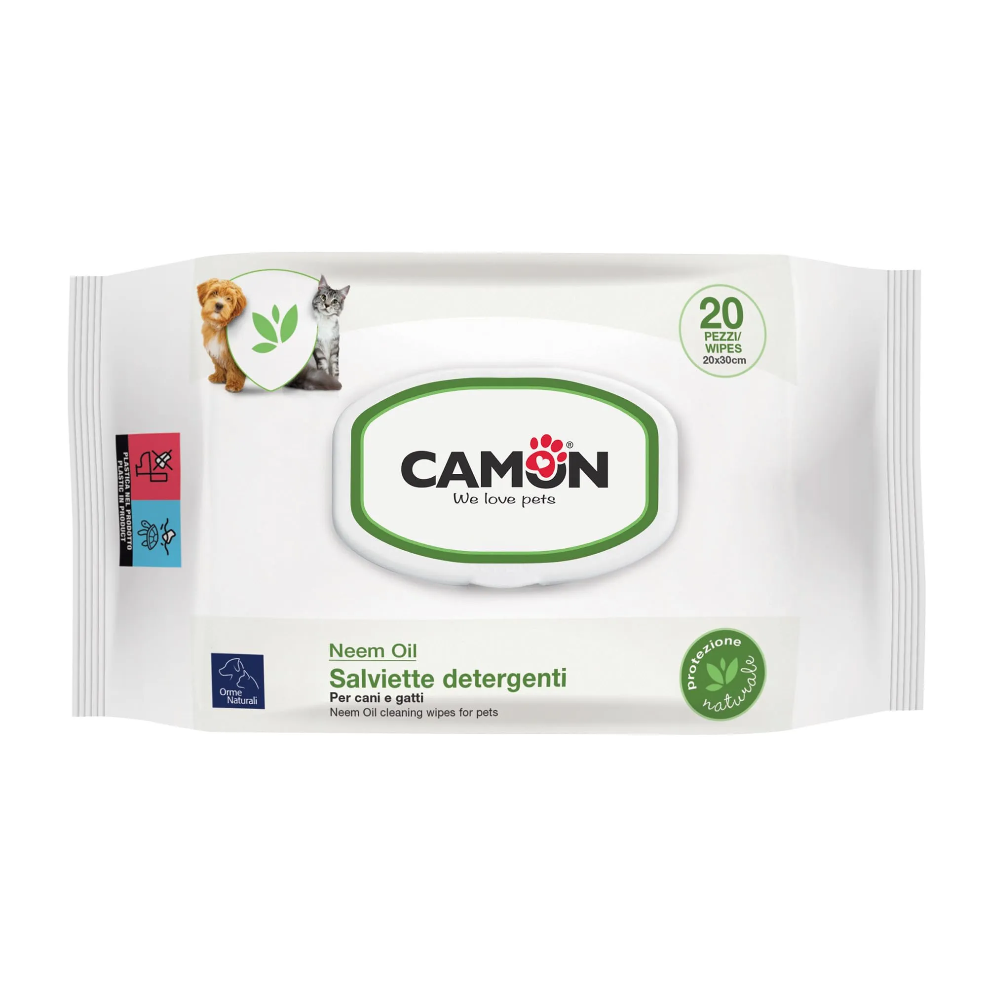 Camon Salviette Detergenti Olio di Neem, 20 unità - immagine 1