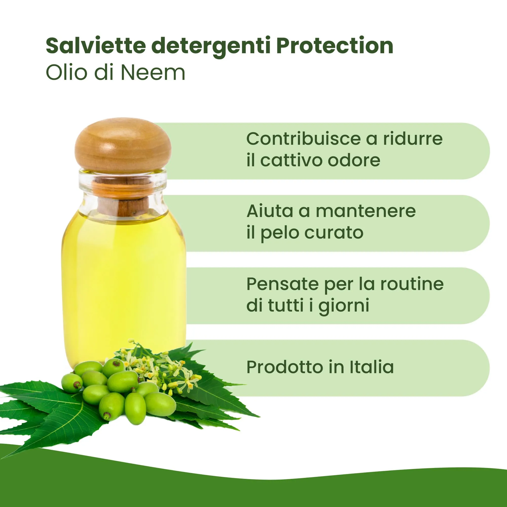 Camon Salviette Detergenti Olio di Neem, 20 unità - immagine 2