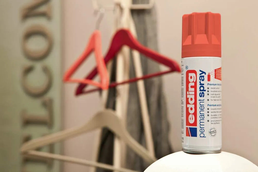 Edding 5200 Spray Permanente, Rosso Traffico Opaco, 200 ml, Vernice Acrilica - immagine 4