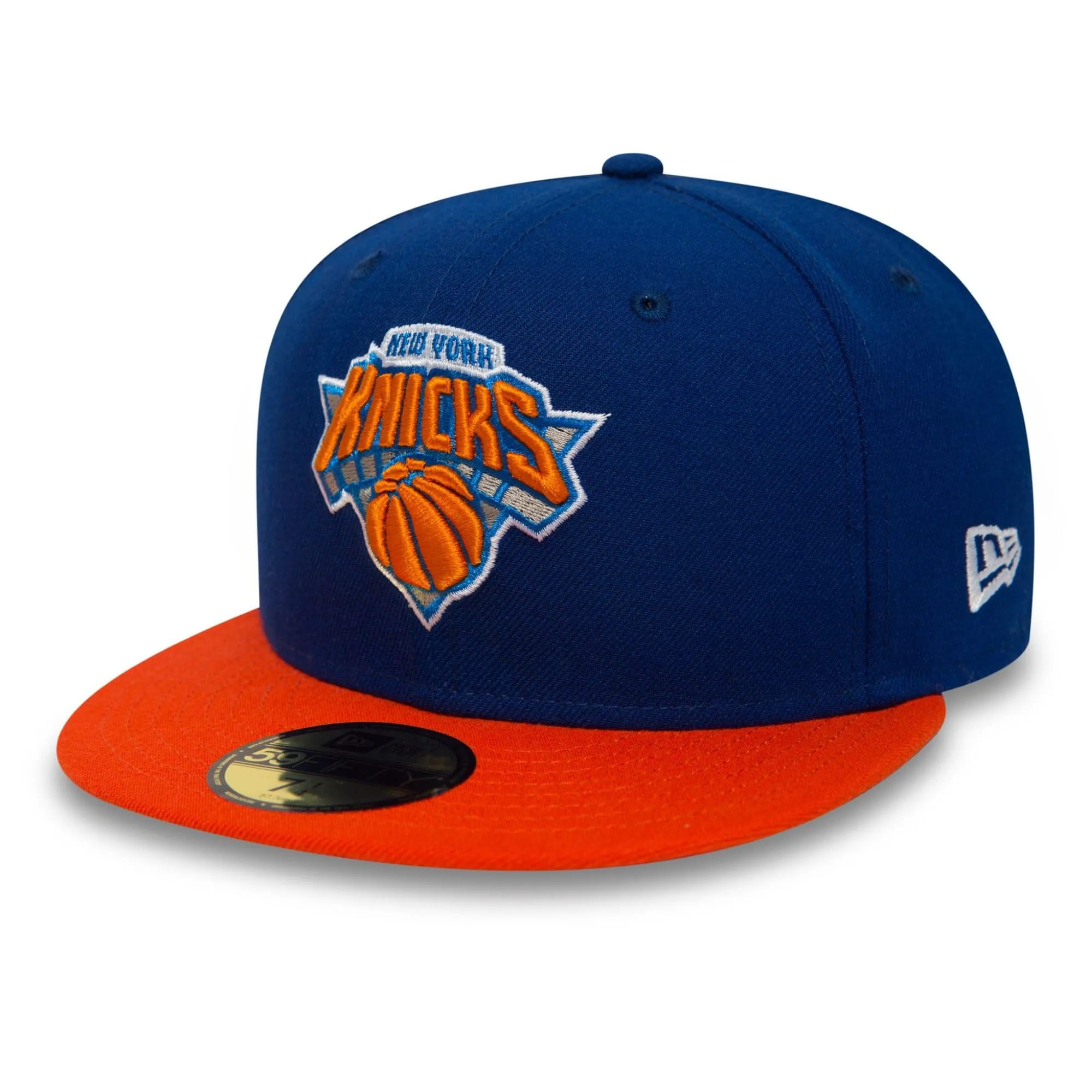 New Era NBA League Basic 59Fifty New York Knicks Snapback Cap, Navy Orange, 7 7/8 (62.5 cm) - immagine 1