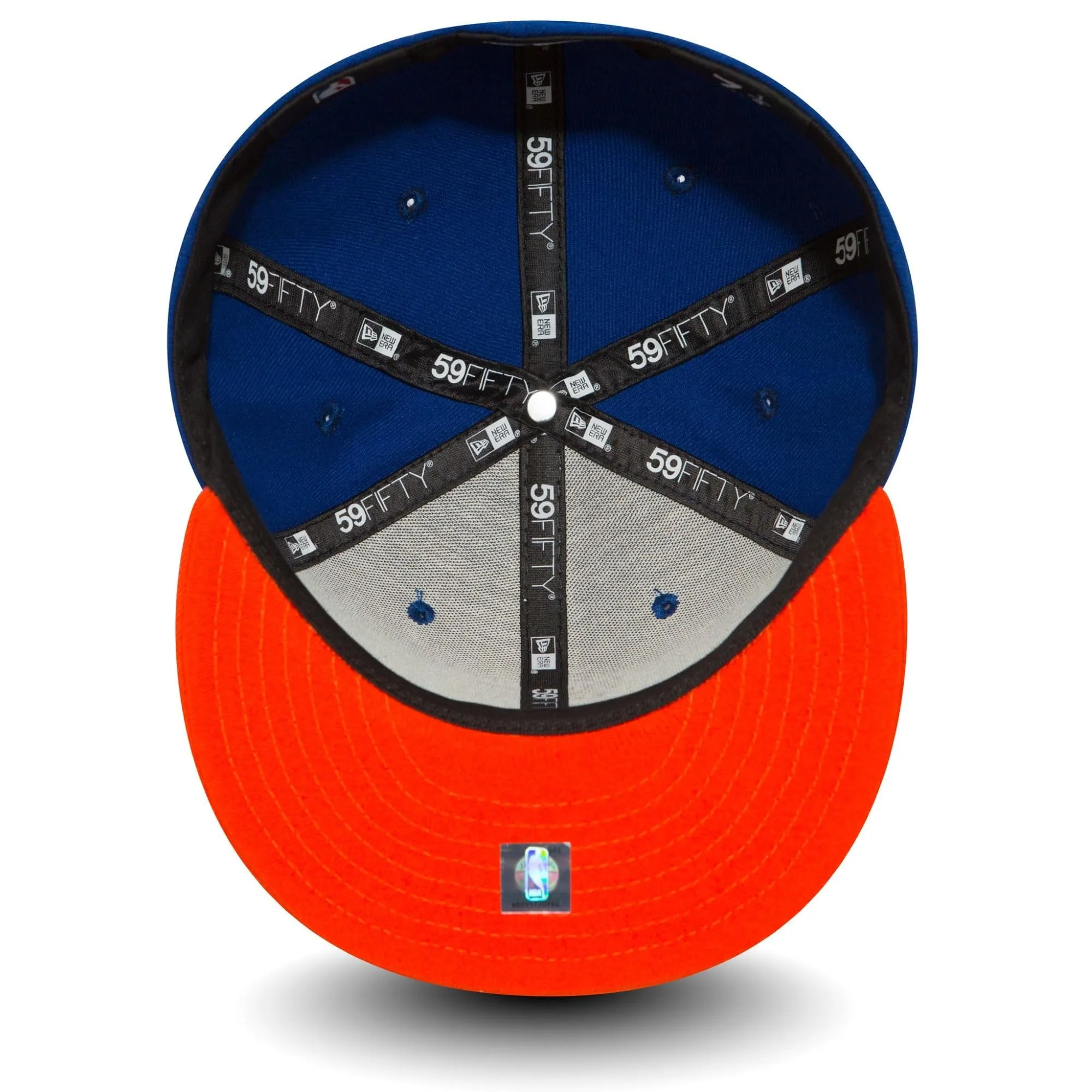 New Era NBA League Basic 59Fifty New York Knicks Snapback Cap, Navy Orange, 7 7/8 (62.5 cm) - immagine 4