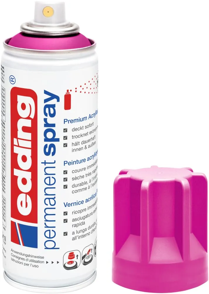 edding 5200 Spray Permanente, Telemagenta Opaco, 200 ml - immagine 1