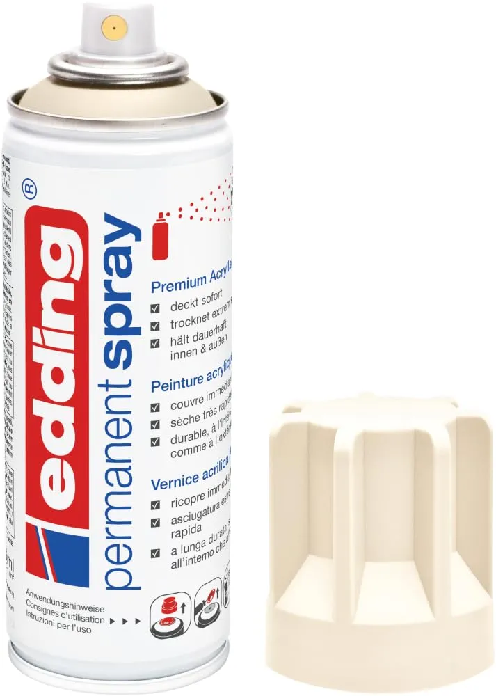 edding 5200 Spray Permanente, Avorio Chiaro Opaco, 200 ml - immagine 1
