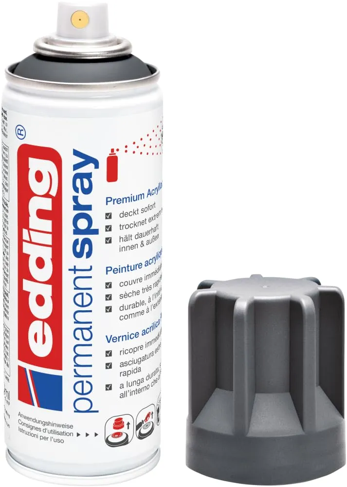edding 5200 Spray Permanente, Antracite Opaco, 200 ml - immagine 1