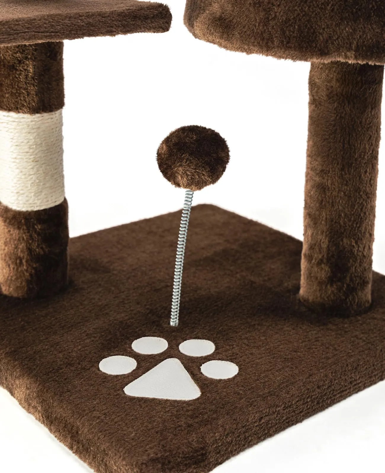 lionto Tiragraffi con Grotta e Colonne, 4 Livelli, 112 cm, Marrone - immagine 3