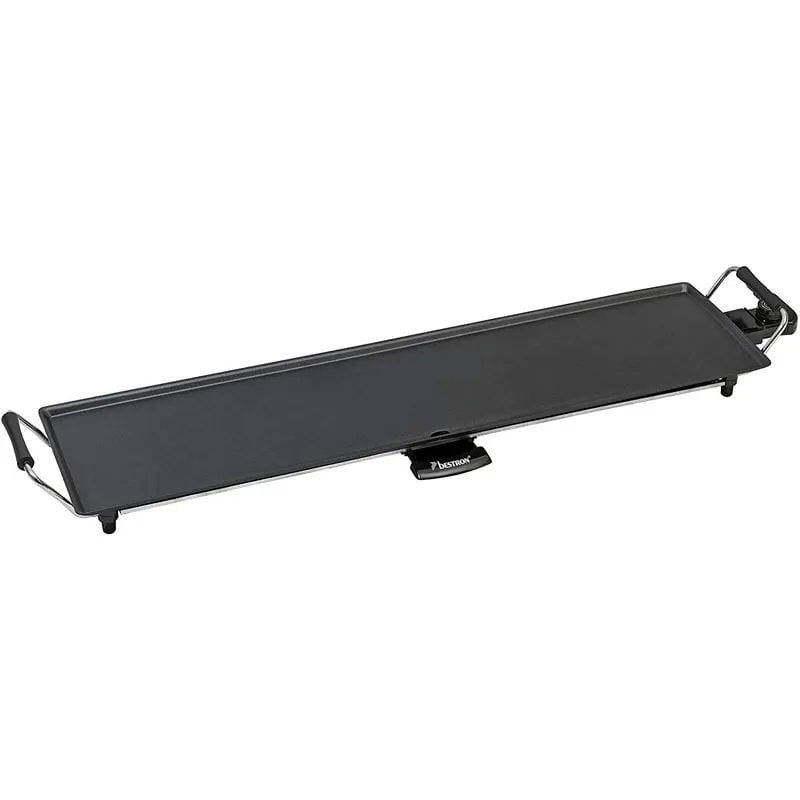 Bestron Piastra Elettrica per Grigliare XXL Plancha Antiaderente ABP604, Nero - immagine 1