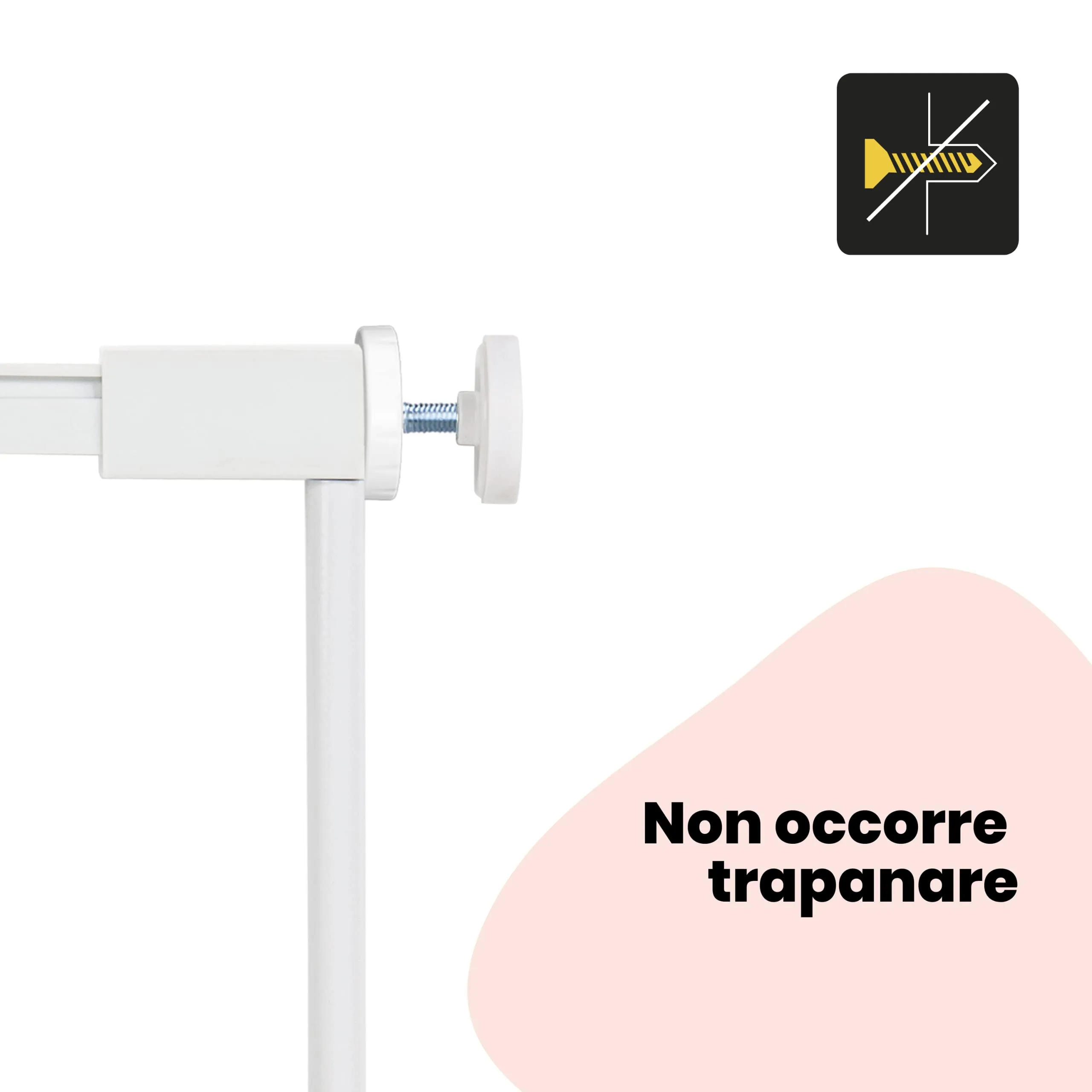 Safety 1st Estensione Cancelletto Sicurezza Bambini per Easy Close Metal, Flat Step e Auto Close, Bianco, 14 cm - immagine 5