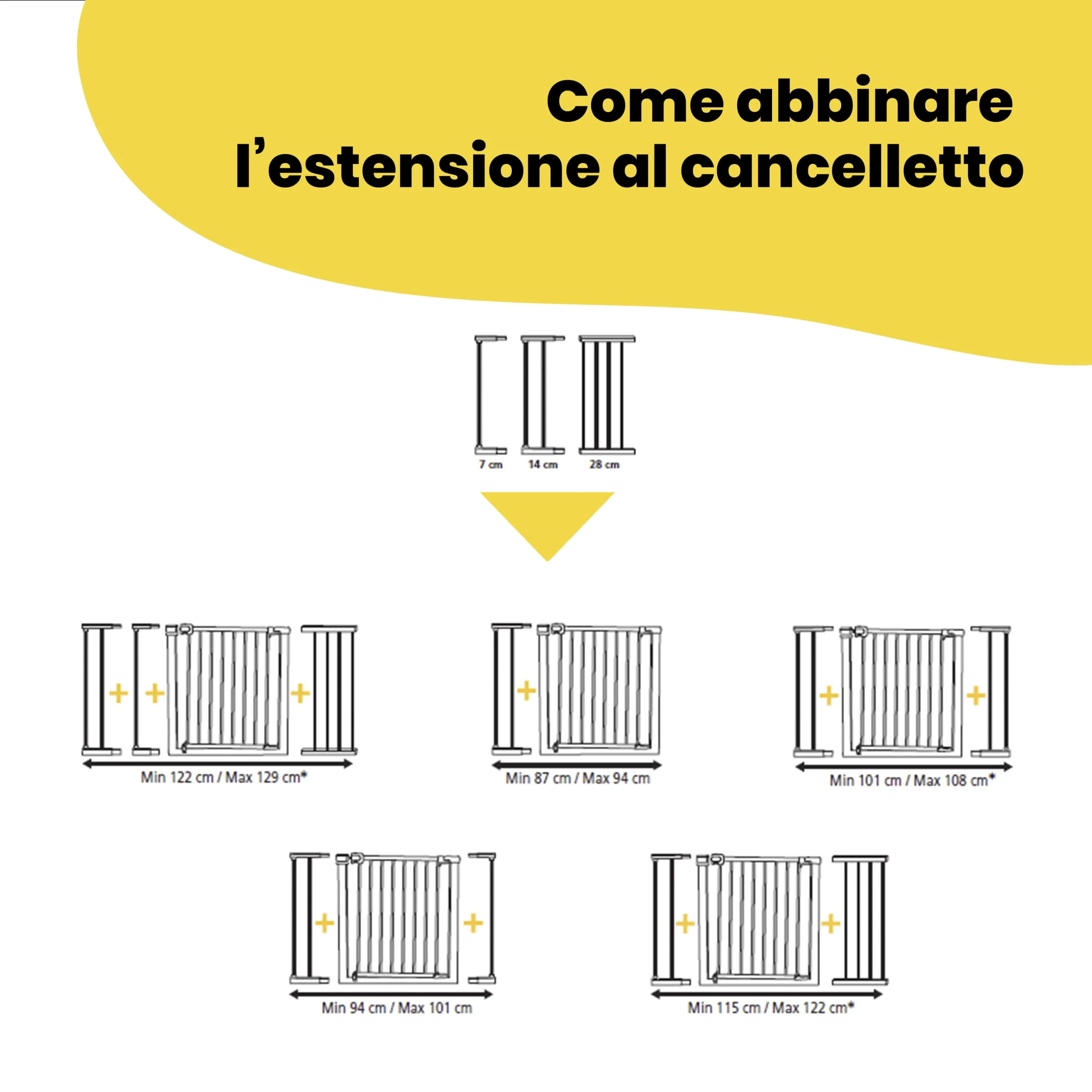 Safety 1st Estensione Cancelletto Sicurezza Bambini per Easy Close Metal, Flat Step e Auto Close, Bianco, 14 cm - immagine 6