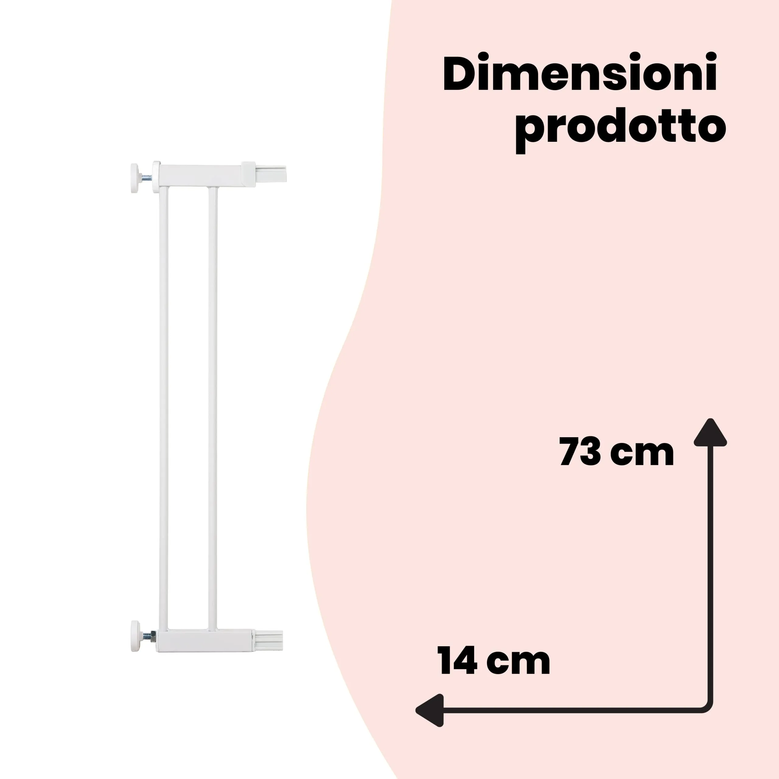 Safety 1st Estensione Cancelletto Sicurezza Bambini per Easy Close Metal, Flat Step e Auto Close, Bianco, 14 cm - immagine 7