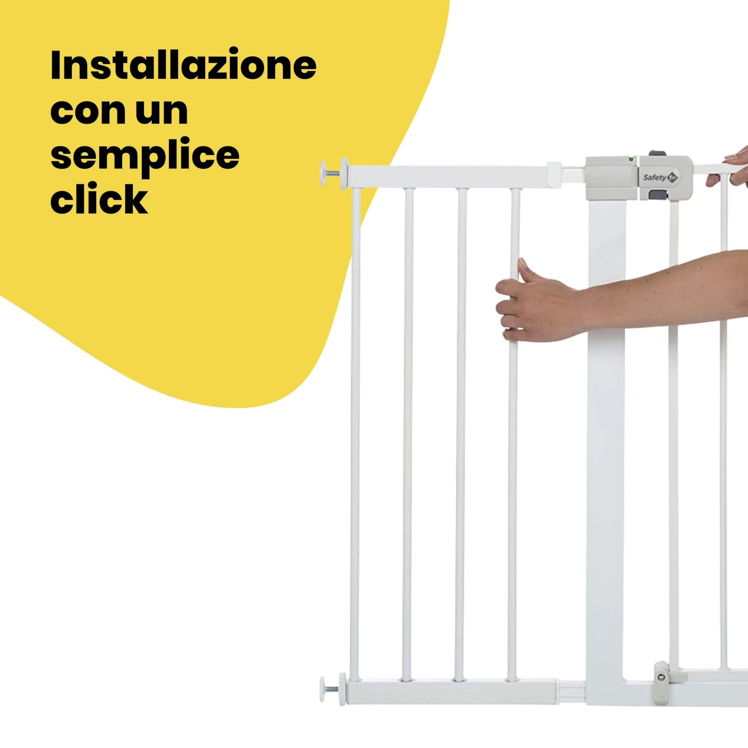 Safety 1st Estensione del cancello per bambini, 28 cm, Bianco metallizzato - immagine 3