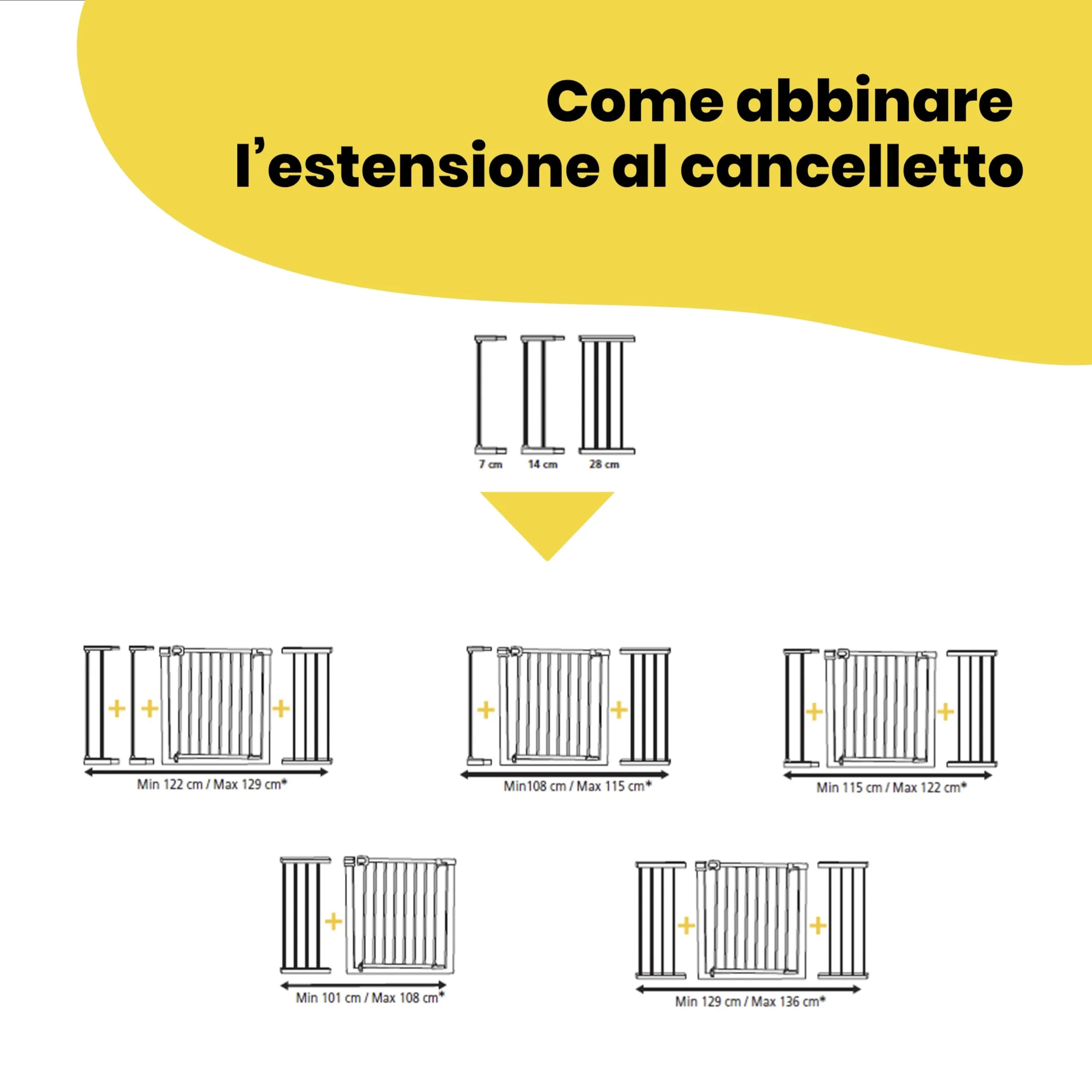 Safety 1st Estensione del cancello per bambini, 28 cm, Bianco metallizzato - immagine 6