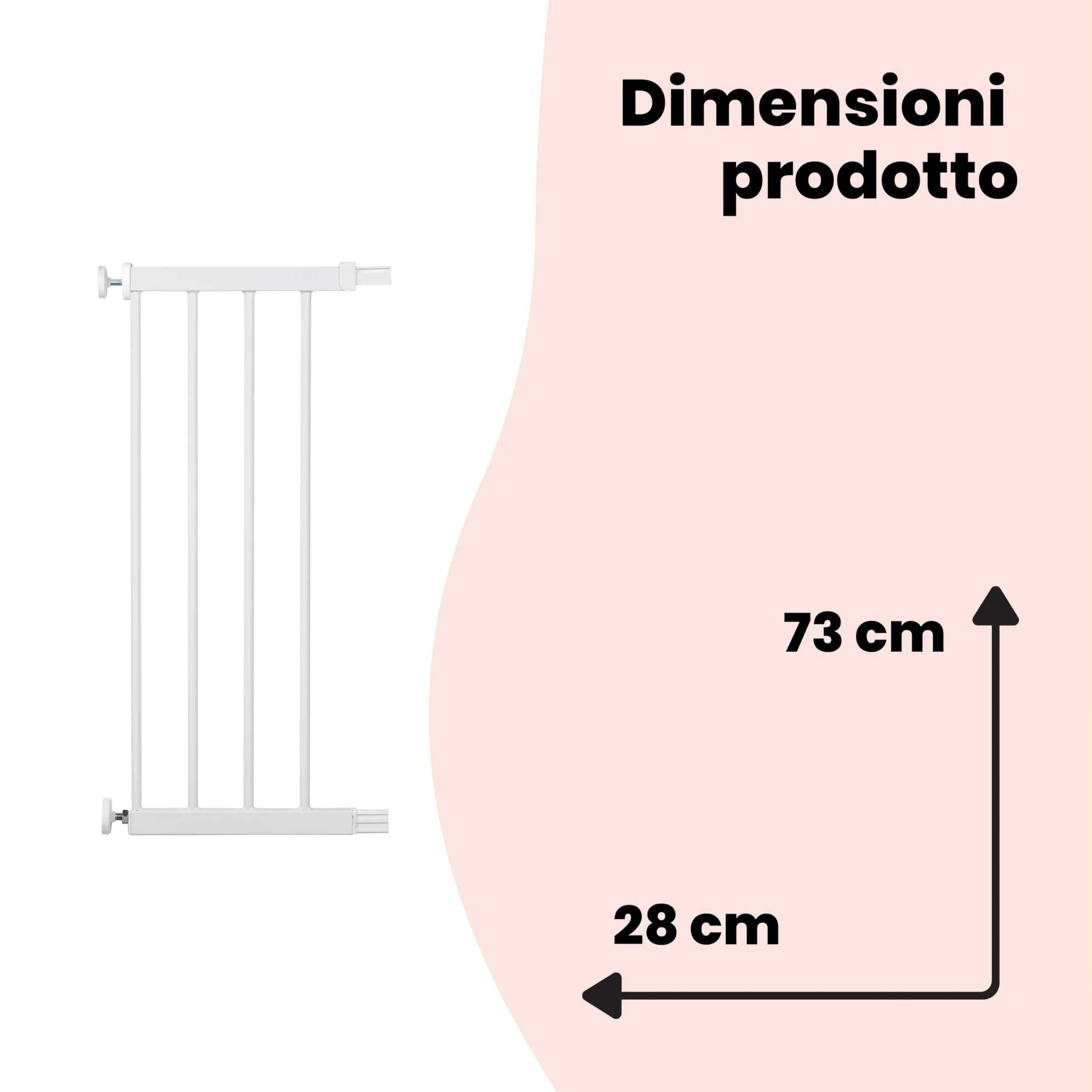 Safety 1st Estensione del cancello per bambini, 28 cm, Bianco metallizzato - immagine 7