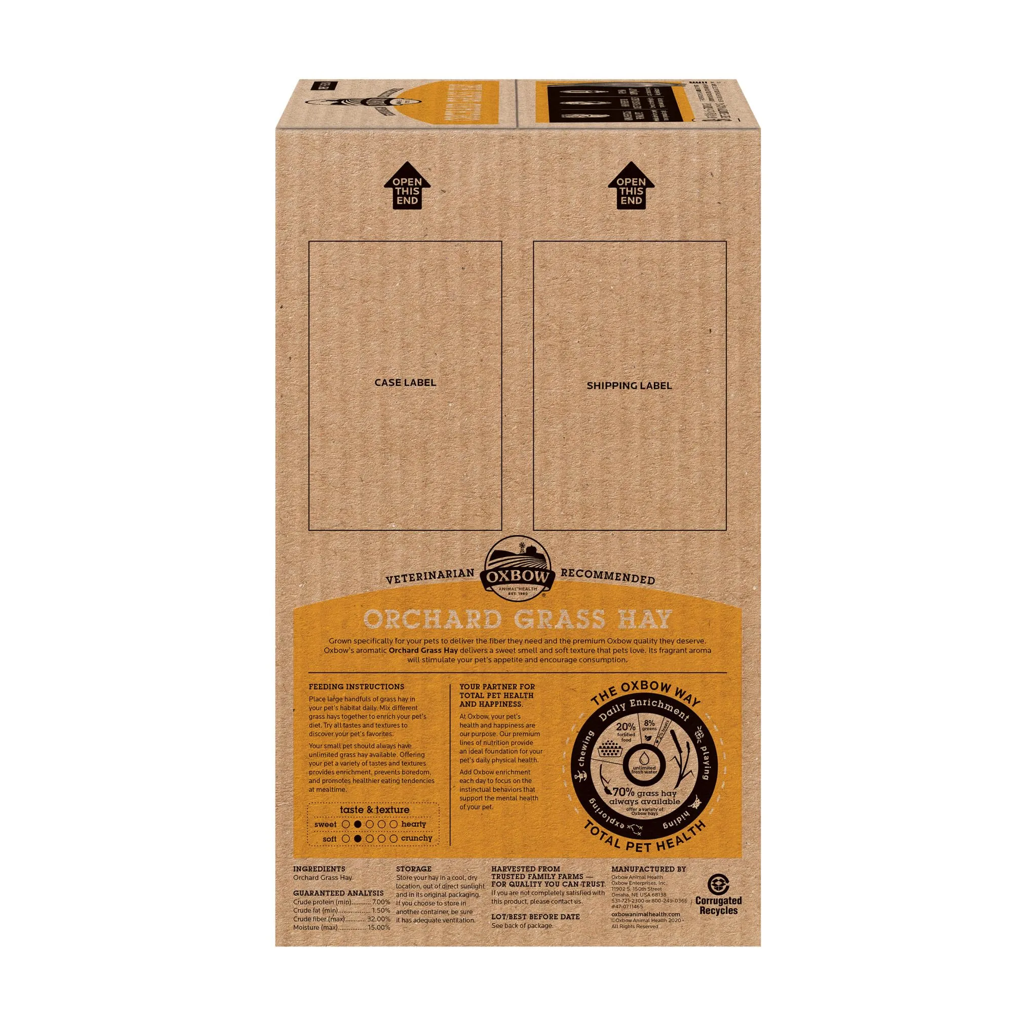Oxbow Orchard Grass Petlife Fieno per piccoli animali, 4,05 Kg - immagine 8