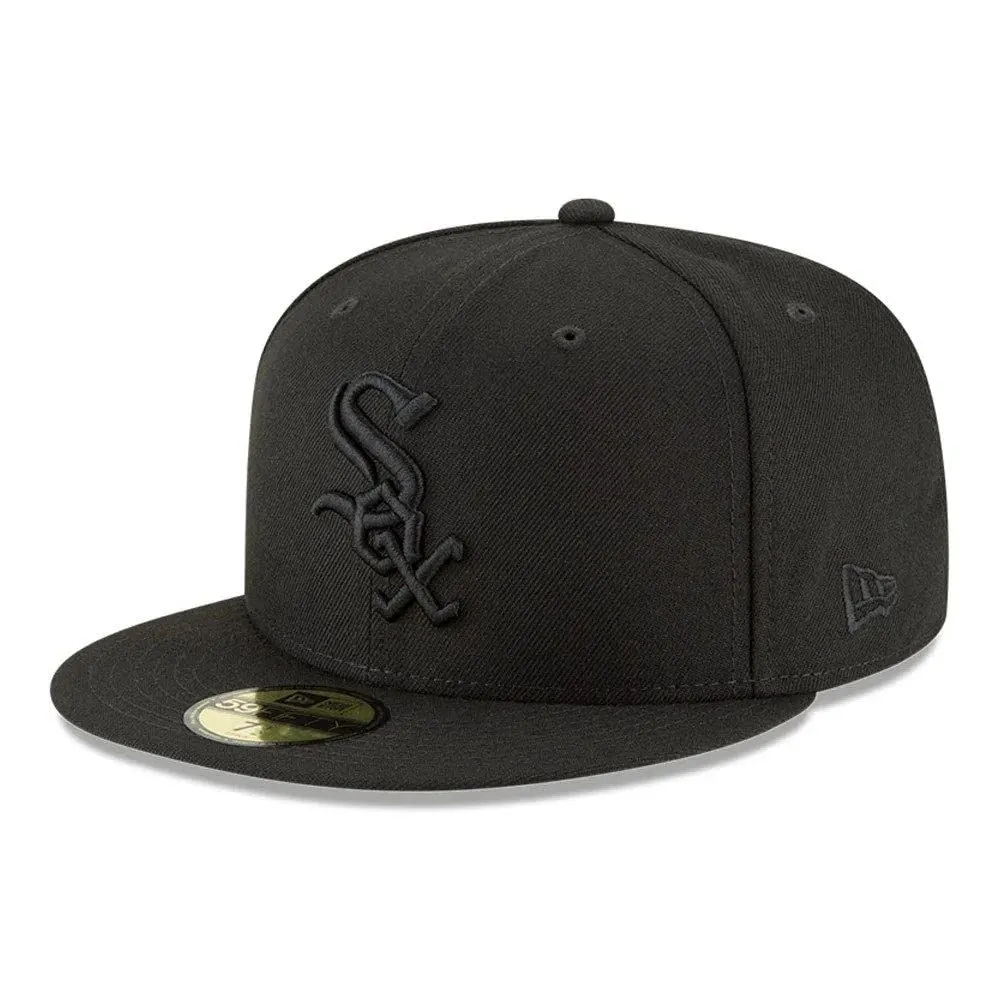 New Era Chicago White Sox 59Fifty Basecap MLB Black On Black - 7 1/8 (57cm) - immagine 1