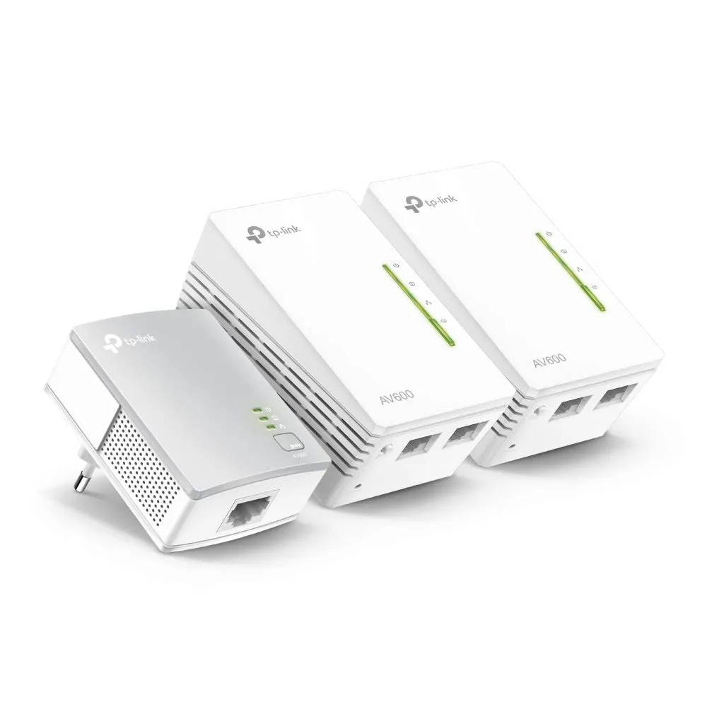TP-Link TL-WPA4220 TKIT Powerline Kit AV600 WiFi 300Mbps Homeplug AV2 (3 Pezzi) - immagine 1