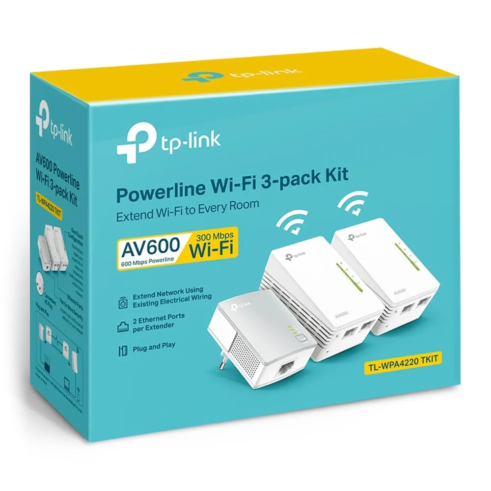 TP-Link TL-WPA4220 TKIT Powerline Kit AV600 WiFi 300Mbps Homeplug AV2 (3 Pezzi) - immagine 6