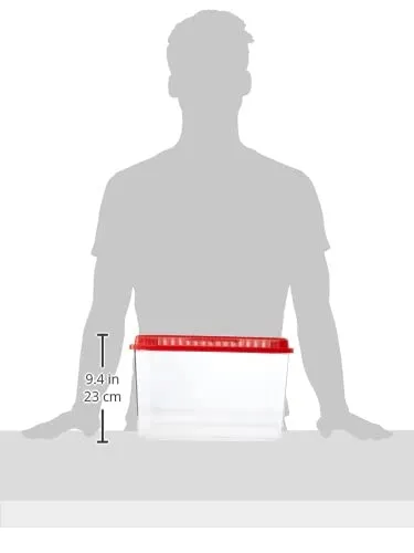 Ferplast Geo Extra Large Contenitore Plastica 11 L, Rosso - immagine 4
