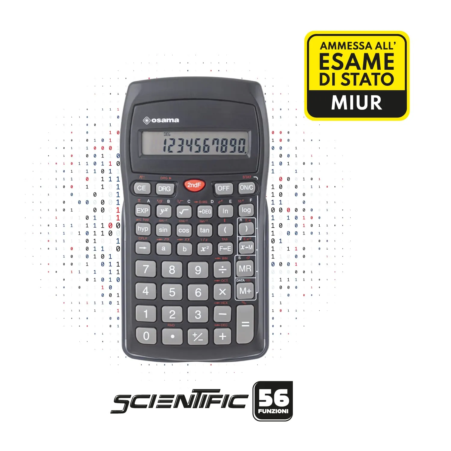 OSAMA Calcolatrice Scientifica 56 Funzioni, Nero - immagine 2