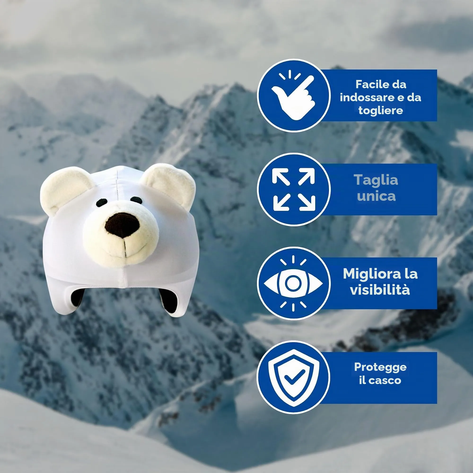 Coolcasc Copricasco Universal, Orso Polare - immagine 4