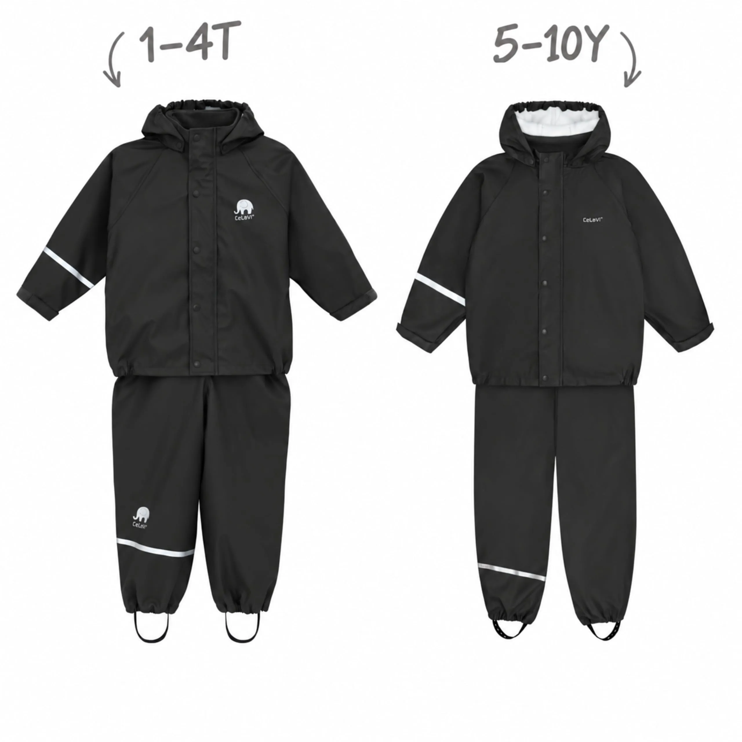 Celavi Pantaloni impermeabili bambino, Nero, 120 cm - immagine 3