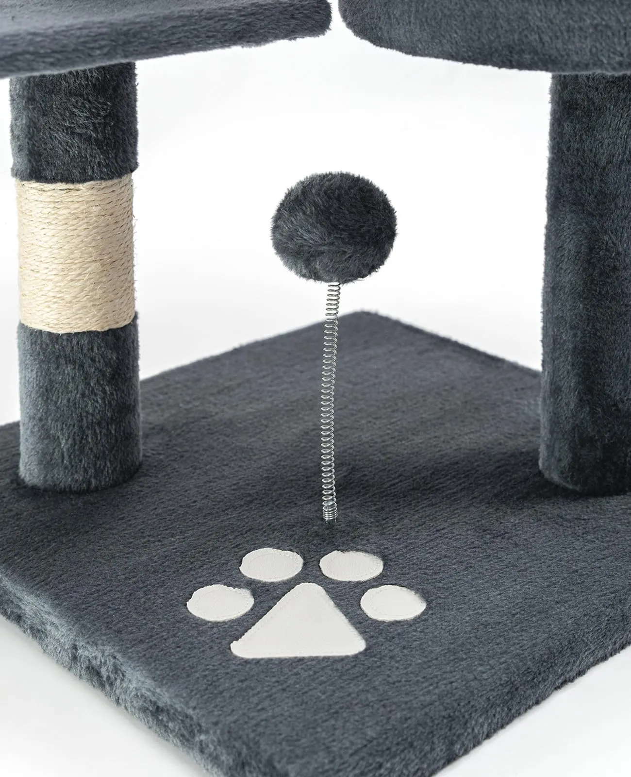 lionto Tiragraffi con Grotta e Colonne, 4 Livelli, 112 cm, Grigio - immagine 3