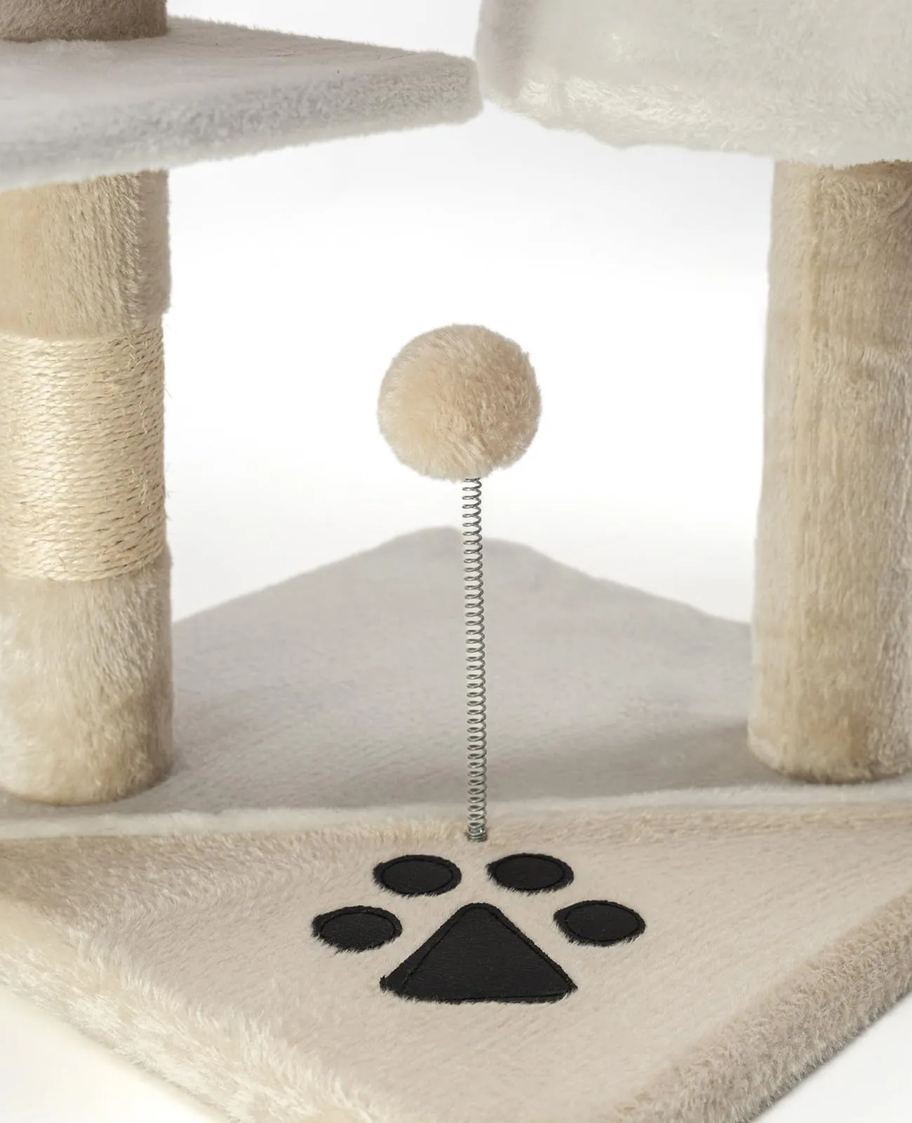 lionto Tiragraffi con Grotta e Colonne, 4 Livelli, 112 cm, Beige - immagine 3