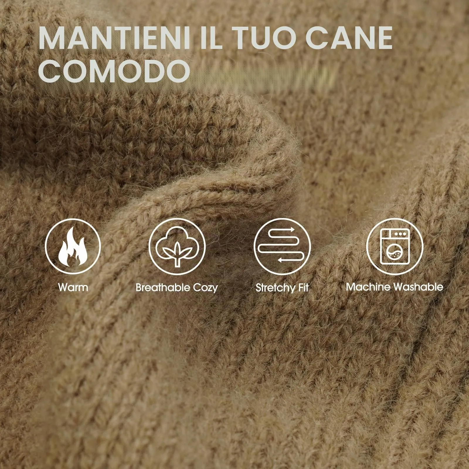 IECOii Maglione dolcevita invernale per cani e gatti - immagine 2