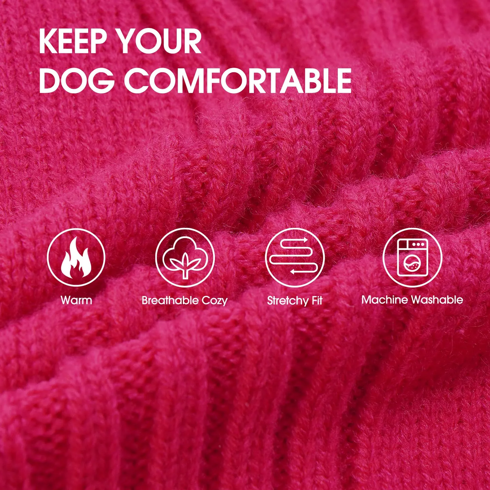 IECOii Maglione dolcevita invernale per cani e gatti - immagine 2