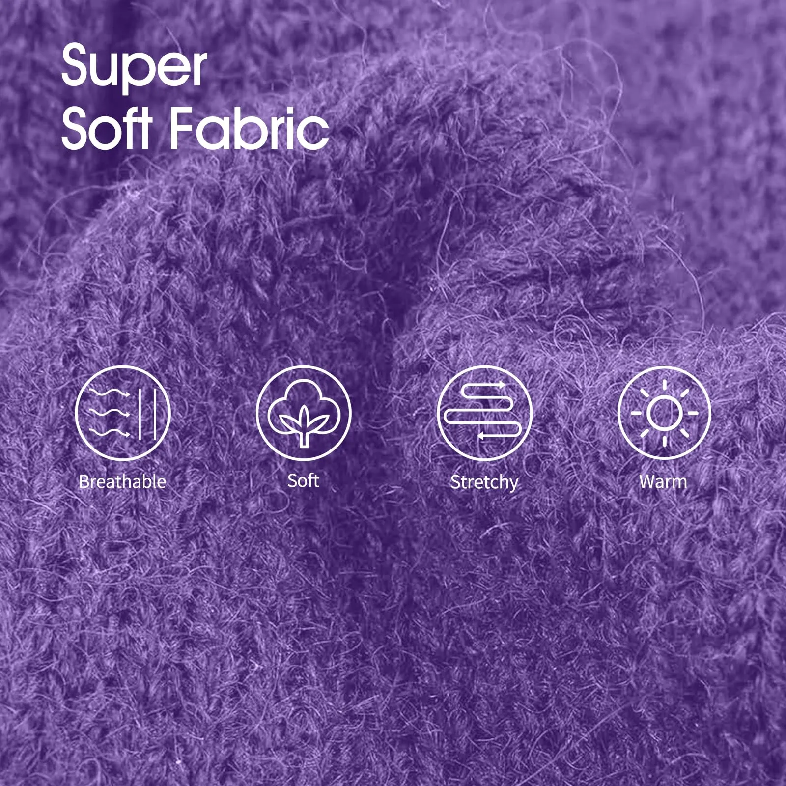 IECOii Maglione dolcevita natalizio per cani di taglia grande (Viola, XXXXL) - immagine 3