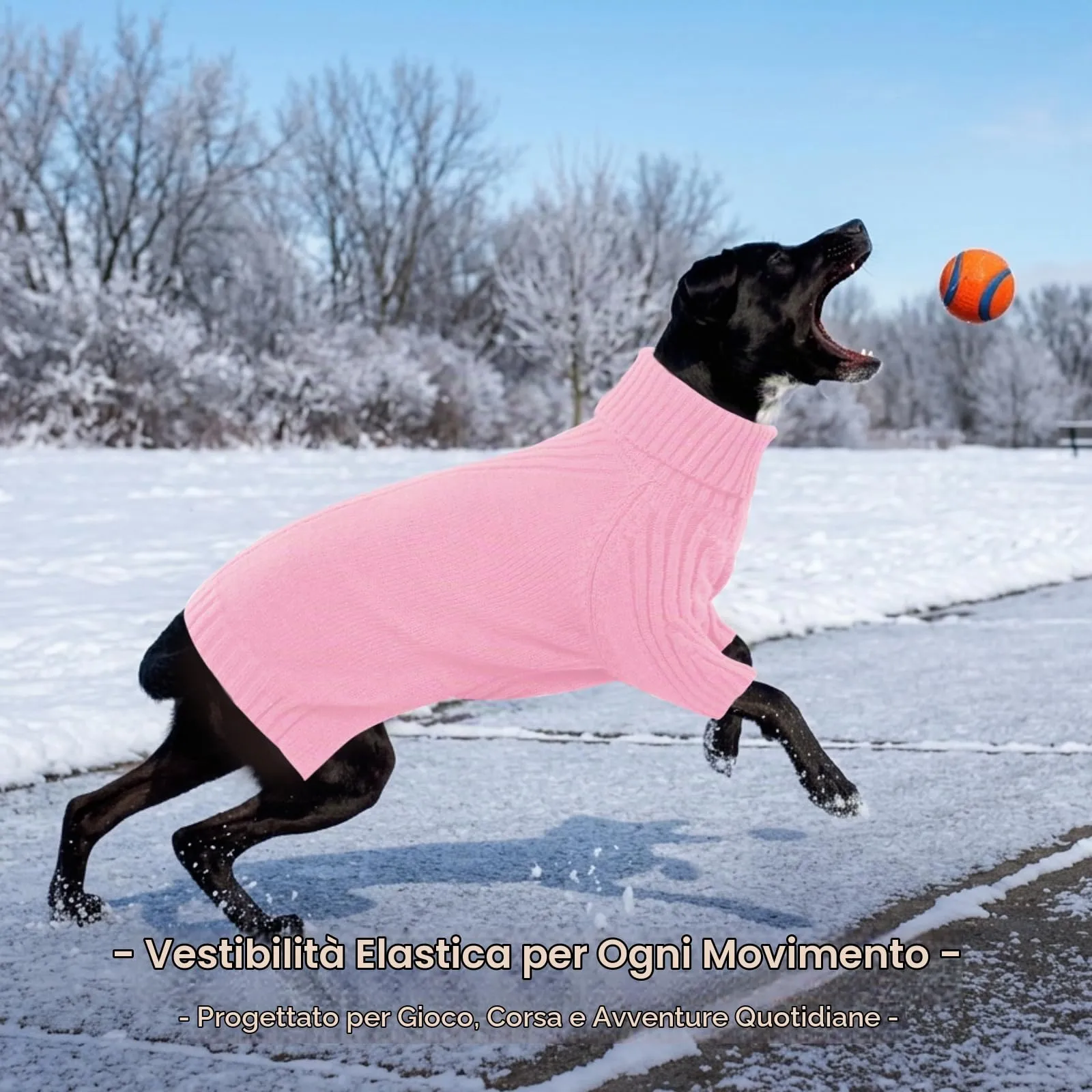 IECOii Maglione Invernale per Cani, Taglia XL, Rosa - immagine 6