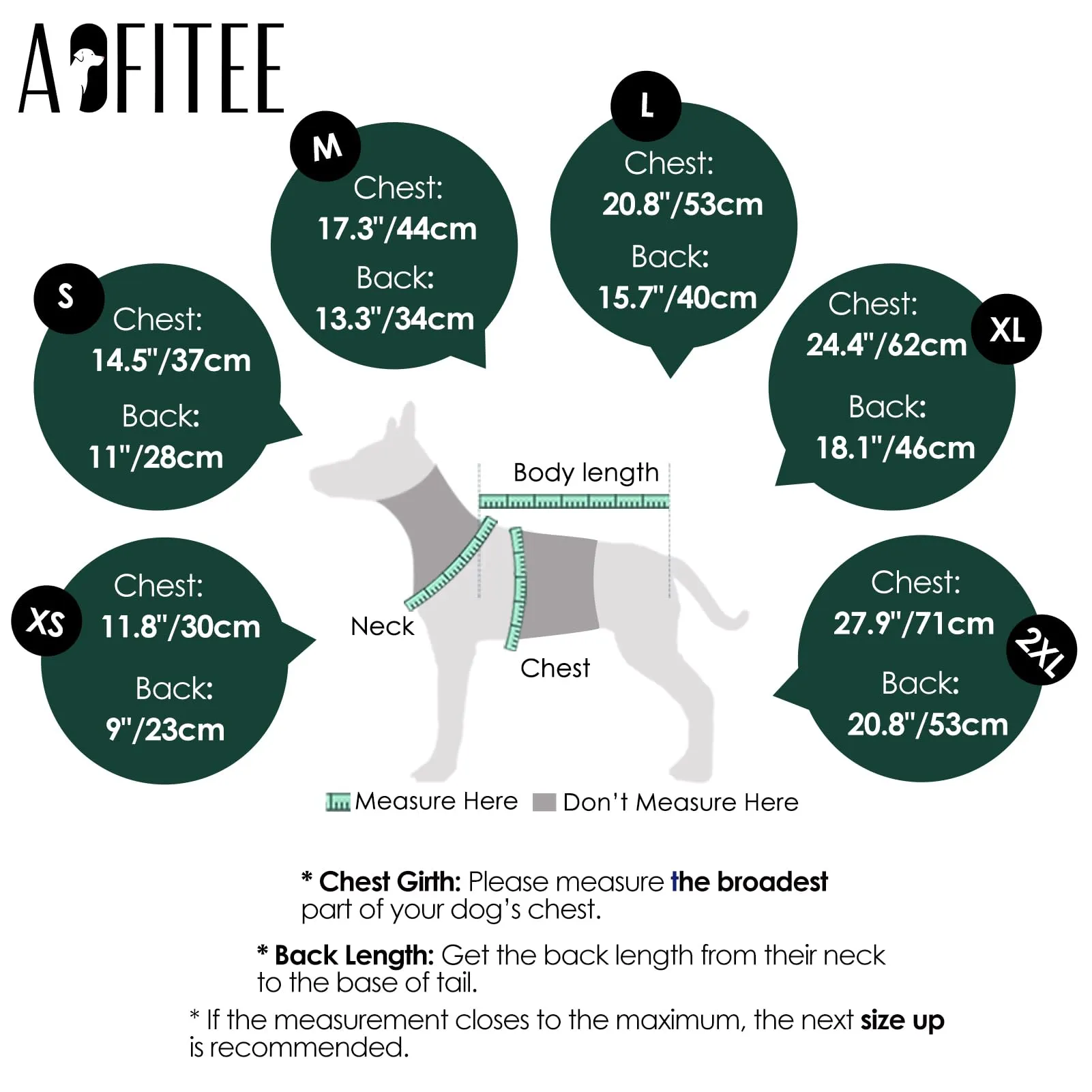 AOFITEE Maglione Invernale per Cane con Collo Alto e Maniche, Verde, XL - immagine 4
