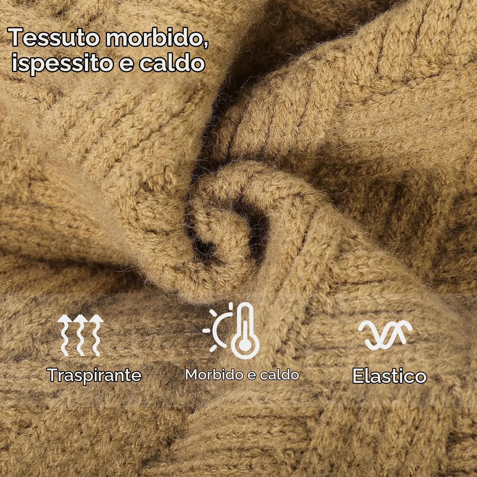 AOFITEE Maglione per Cani Invernale con Collo Alto e Maniche, Marrone, S - immagine 3