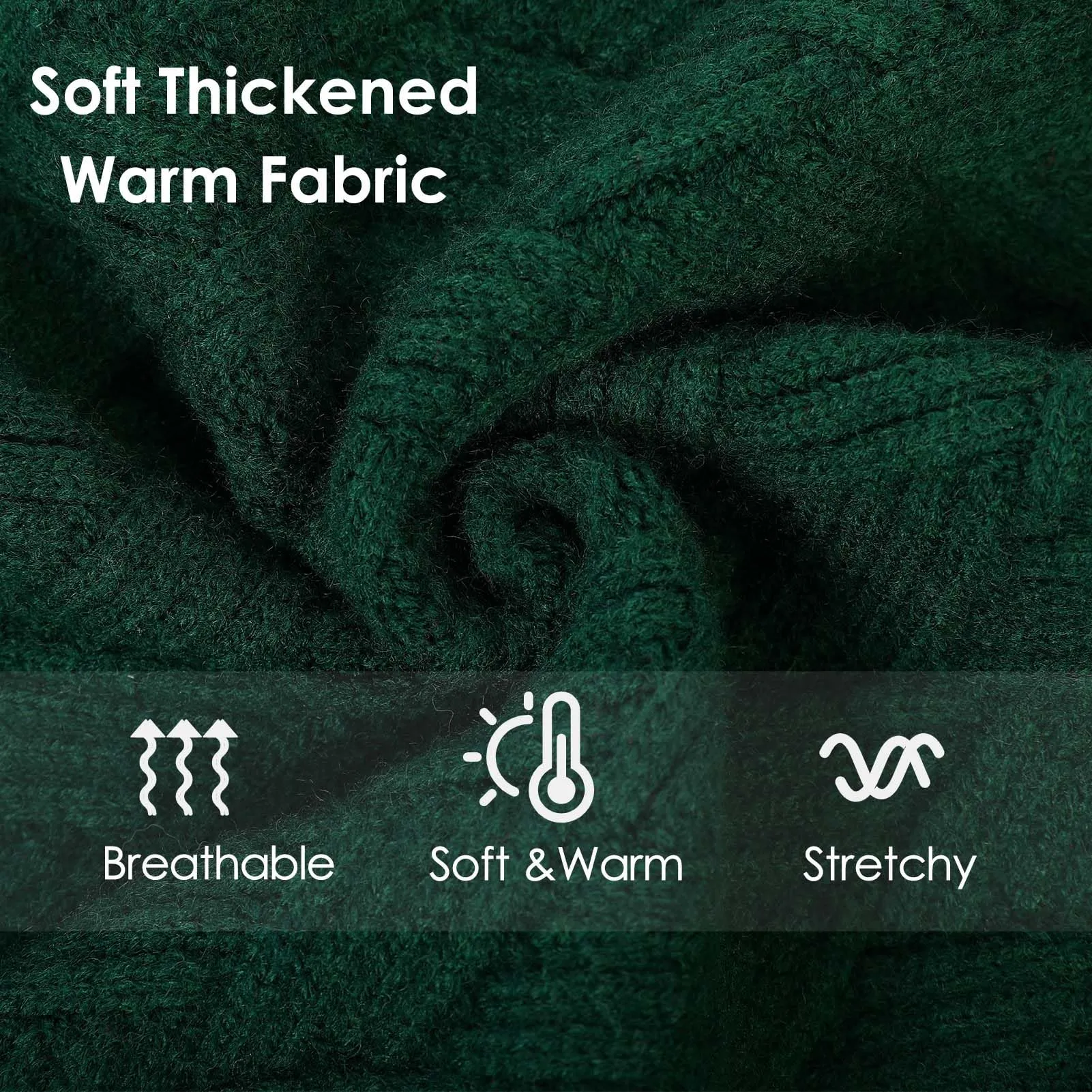 AOFITEE Maglione Invernale per Cani con Collo Alto Verde, 2XL - immagine 3