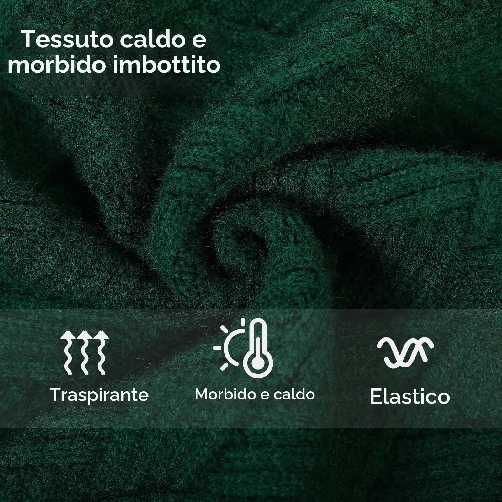 AOFITEE Maglione per Cani Invernale con Collo Alto e Maniche, Verde, S - immagine 3
