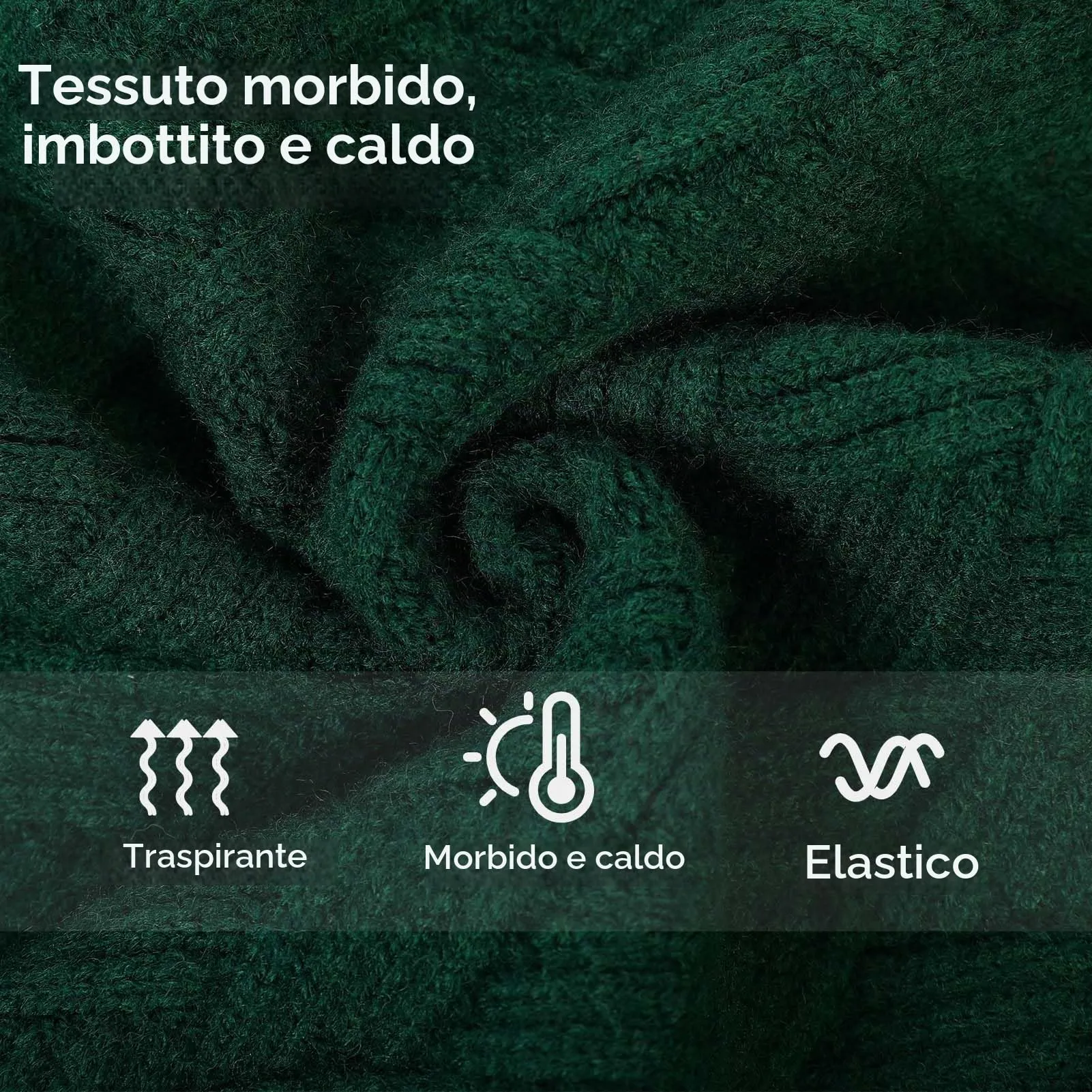 AOFITEE Maglione Invernale per Cane con Collo Alto, Verde, XS - immagine 3