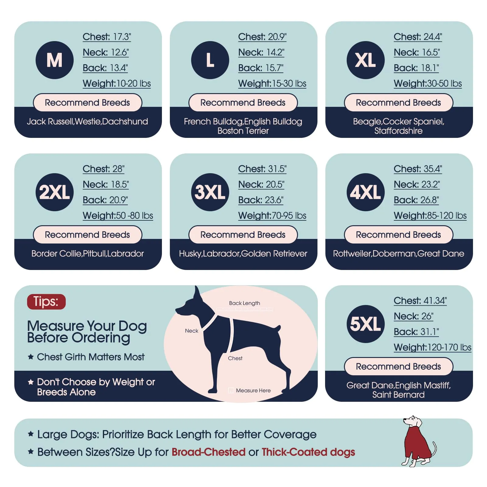 IECOii Maglione a collo alto per cani grandi, marrone, 3XL - immagine 7