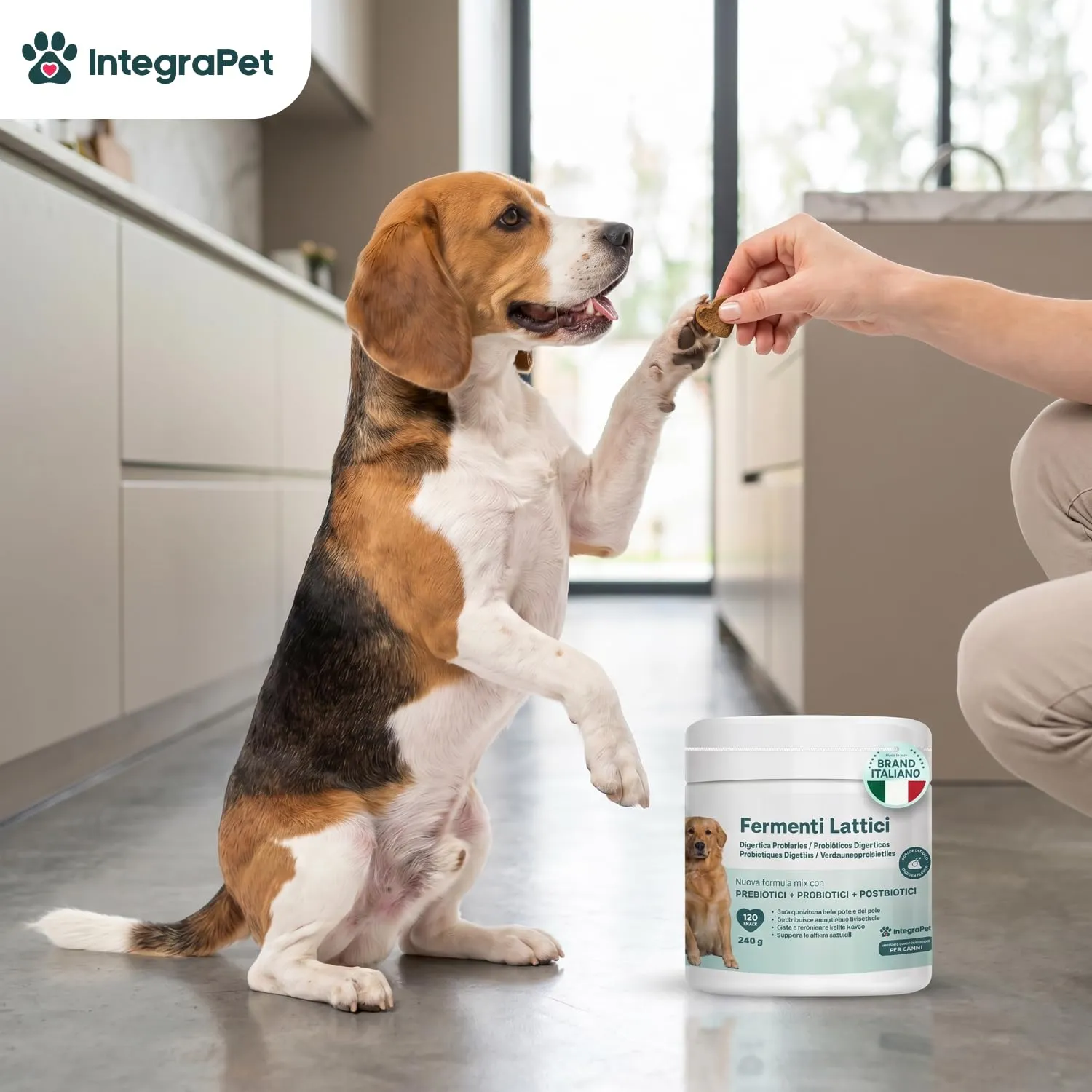 IntegraPet Probiotici per Cani - Supporto Intestinale, Pelle, Pelo e Alito - Snack Masticativi al Pollo - immagine 7