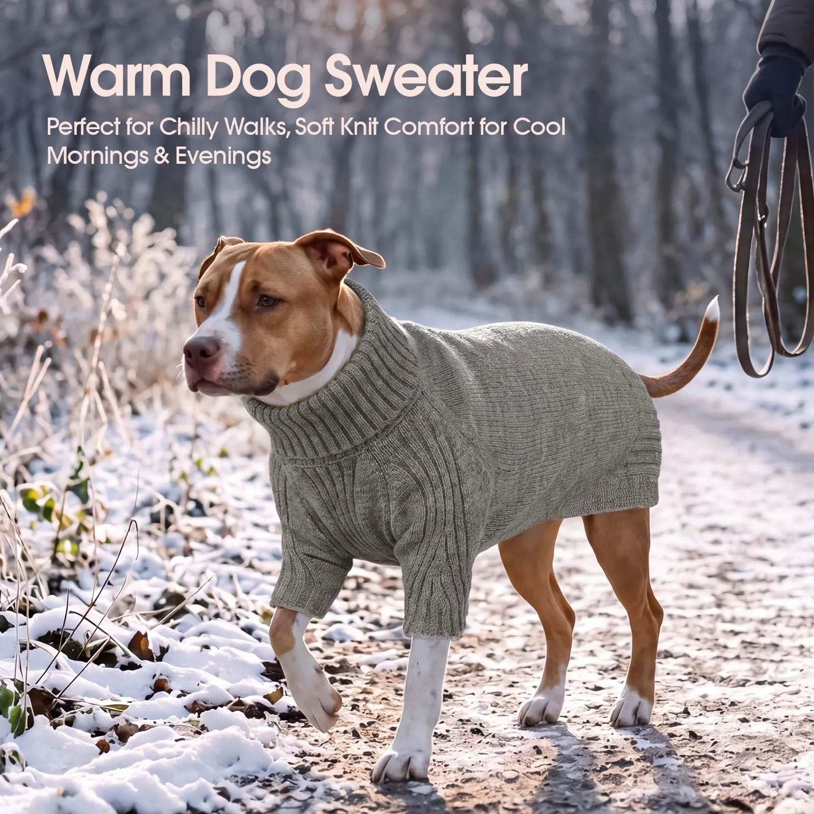 IECOii Maglione per cane a collo alto, XXXL, Grigio - immagine 5
