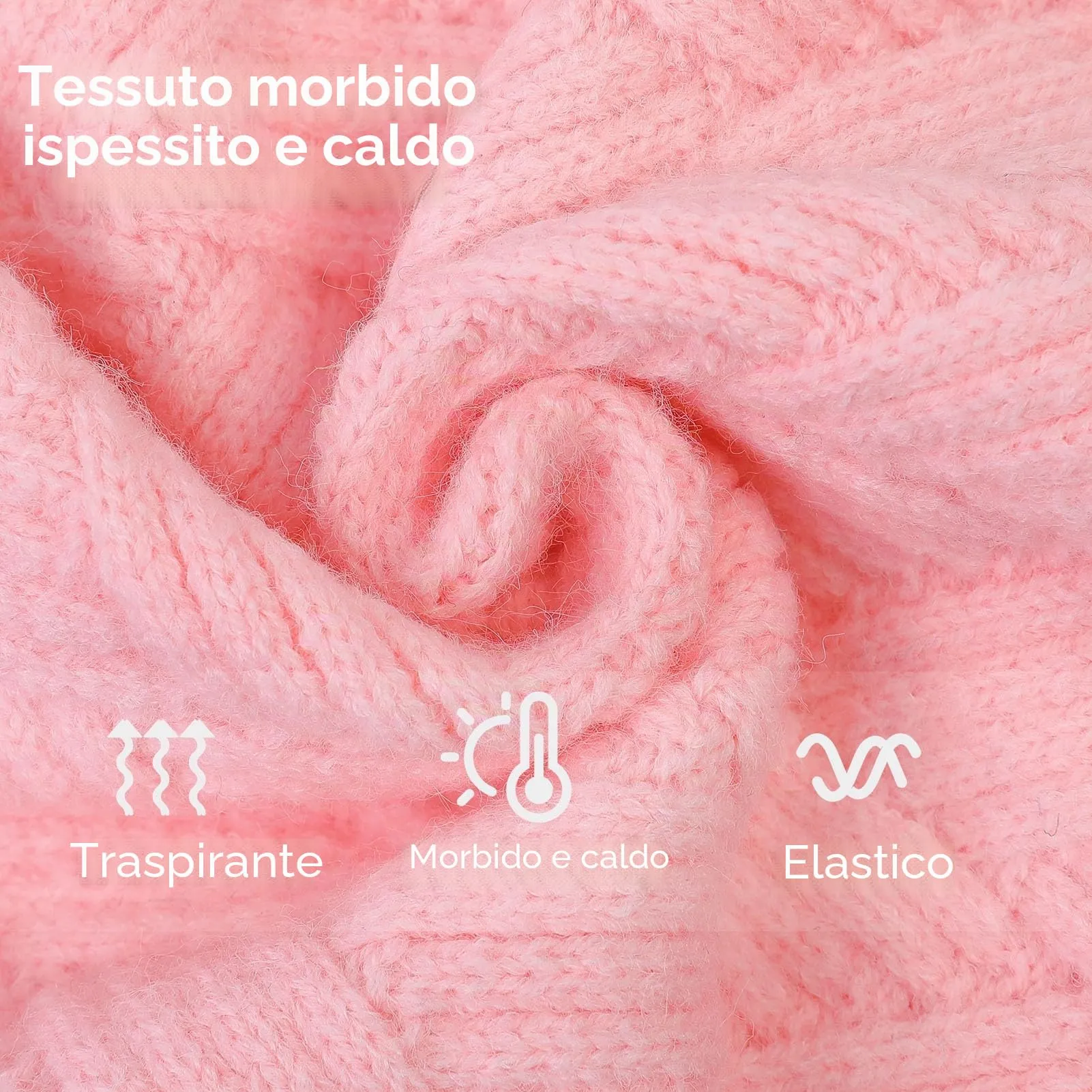AOFITEE Maglione per Cane Invernale con Collo Alto, Rosa, XS - immagine 3