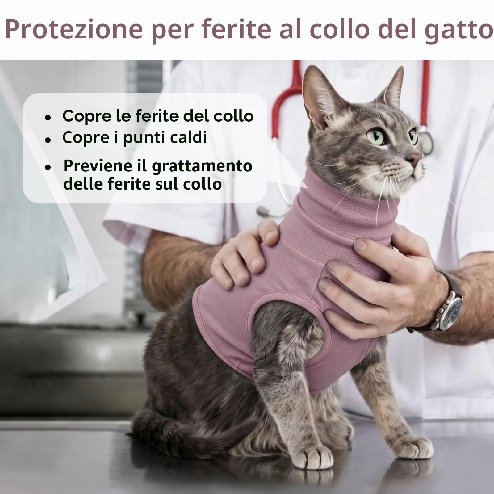 PUMYPOREITY Cane Snood, Viola, Cotone, Collo e Orecchie, XS - immagine 2