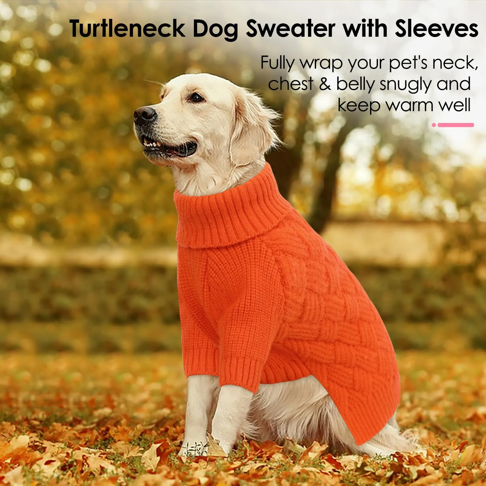 AOFITEE Maglione per cani, XL, Arancione - immagine 2
