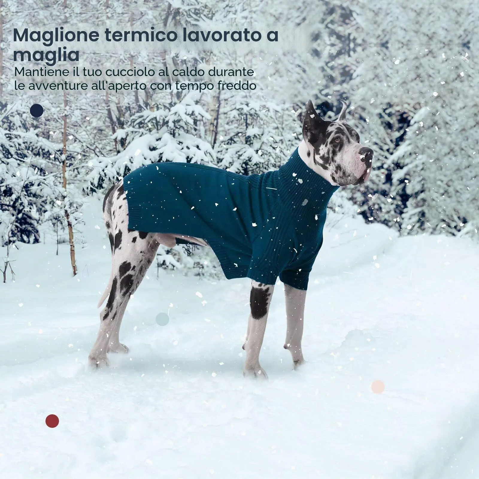 IECOii Maglione natalizio a collo alto per cani, taglia XXXL - immagine 6