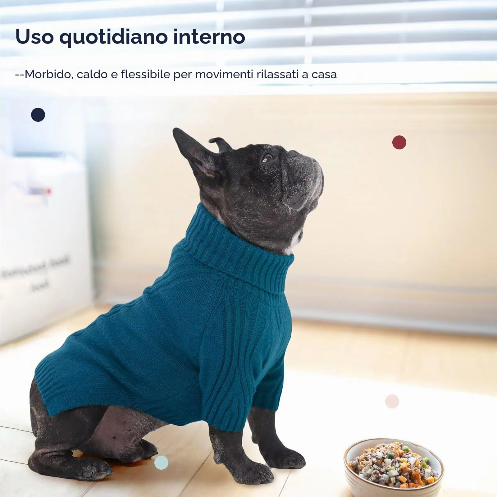 IECOii Maglione natalizio a collo alto per cani, taglia XXXL - immagine 7