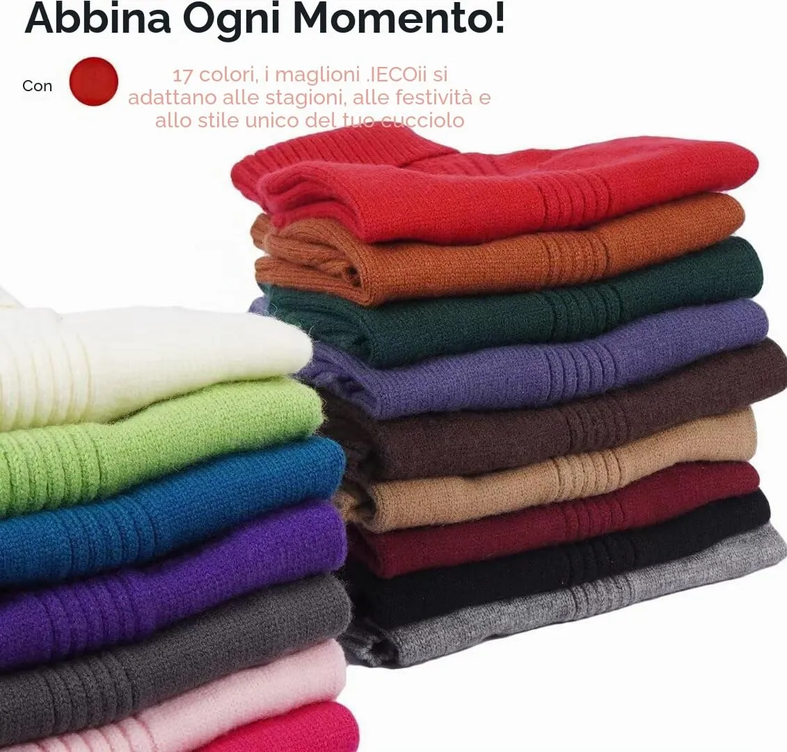 IECOii Maglione a collo alto per cani, XL, Deep Water Orchid - immagine 9