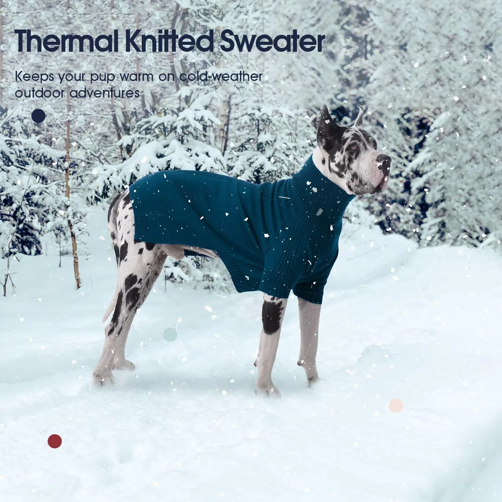 IECOii Maglioncino Invernale per Cani, Viola, Taglia XL - immagine 6