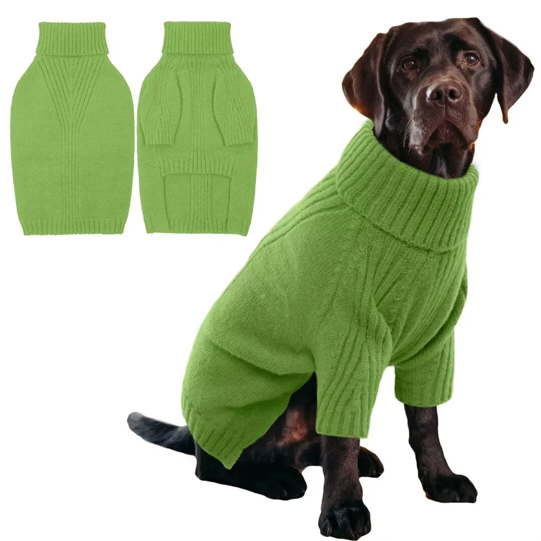 IECOii Maglione per cani, XL, dolcevita invernale in maglia spessa per pitbull e razze grandi - immagine 1