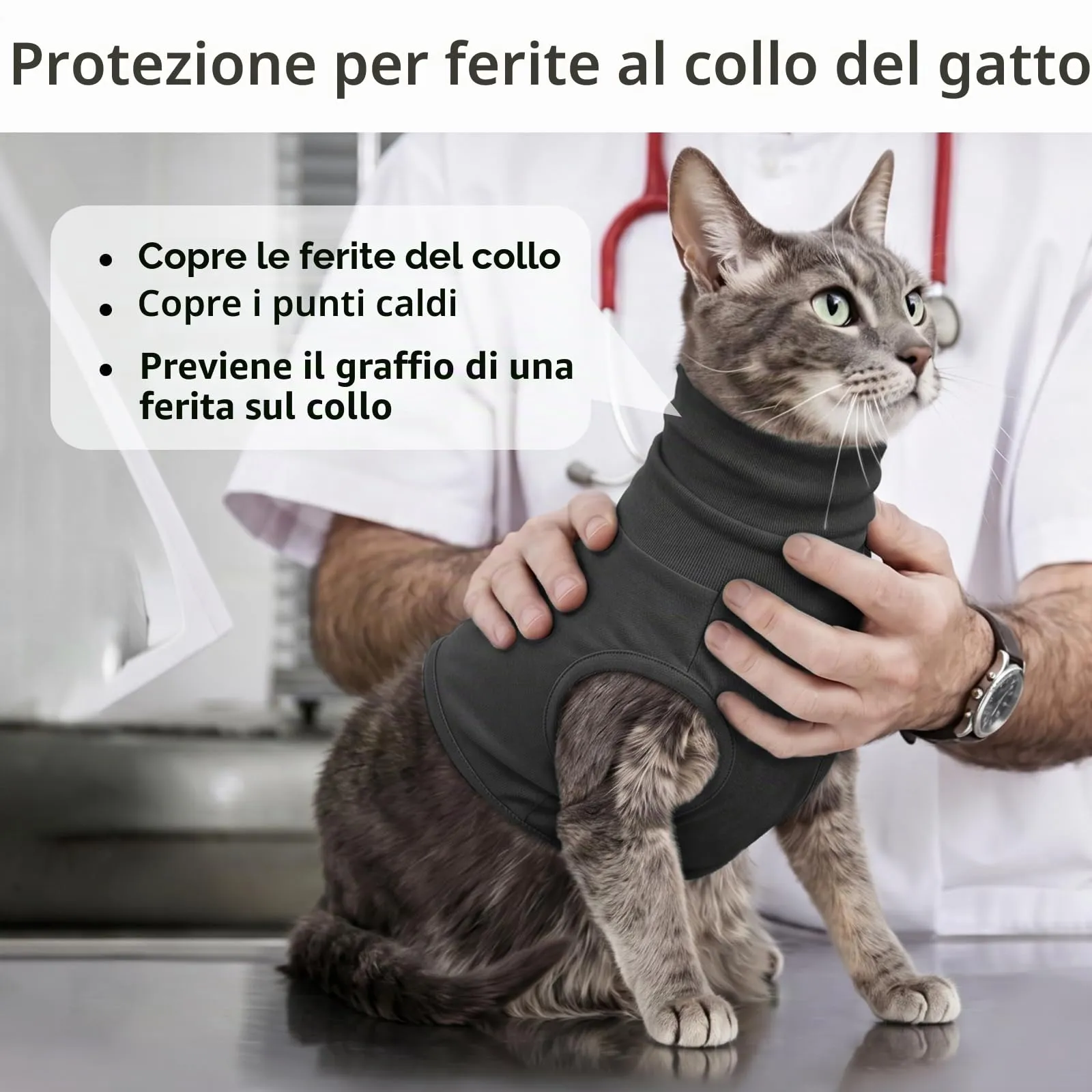 PUMYPOREITY Snood per Cani, Scaldacollo e Protezione Orecchie, Grigio, 3XL - immagine 2