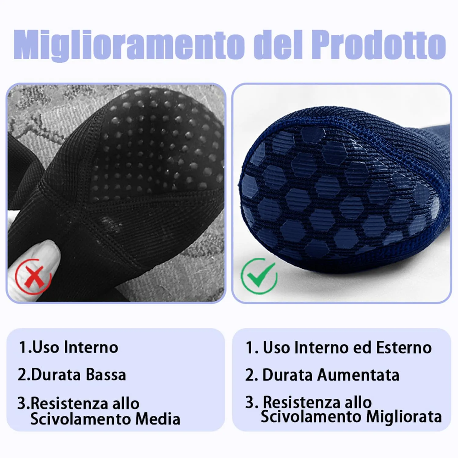 COODEO Calzini Protettivi per Cani Antileccatura con Suola Antiscivolo, Impermeabili (Viola, 3XL_Sinistra) - immagine 6