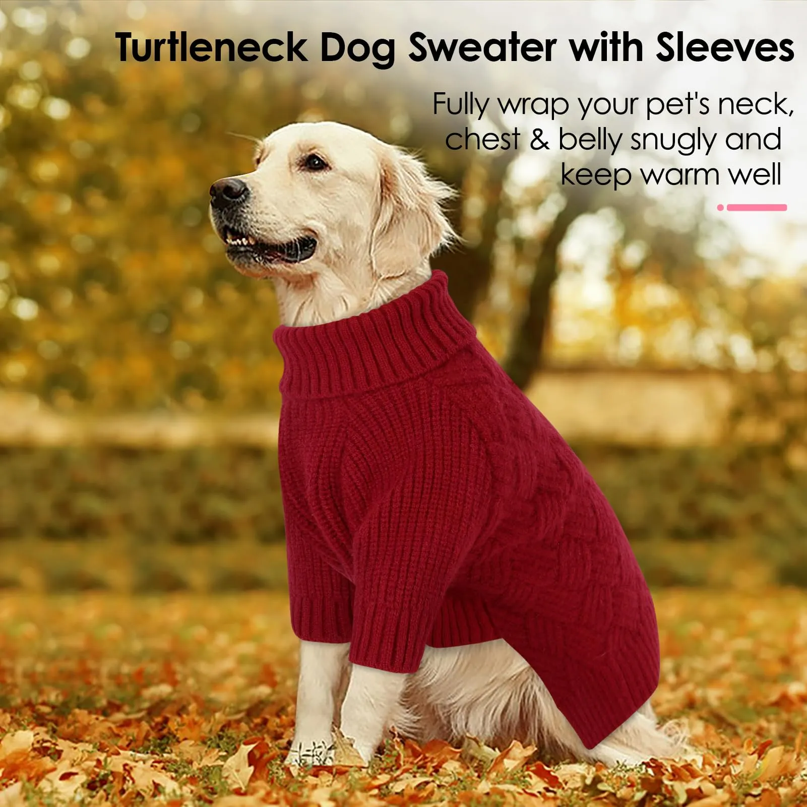 AOFITEE Maglione per cani, Rosso, XXXL - immagine 2